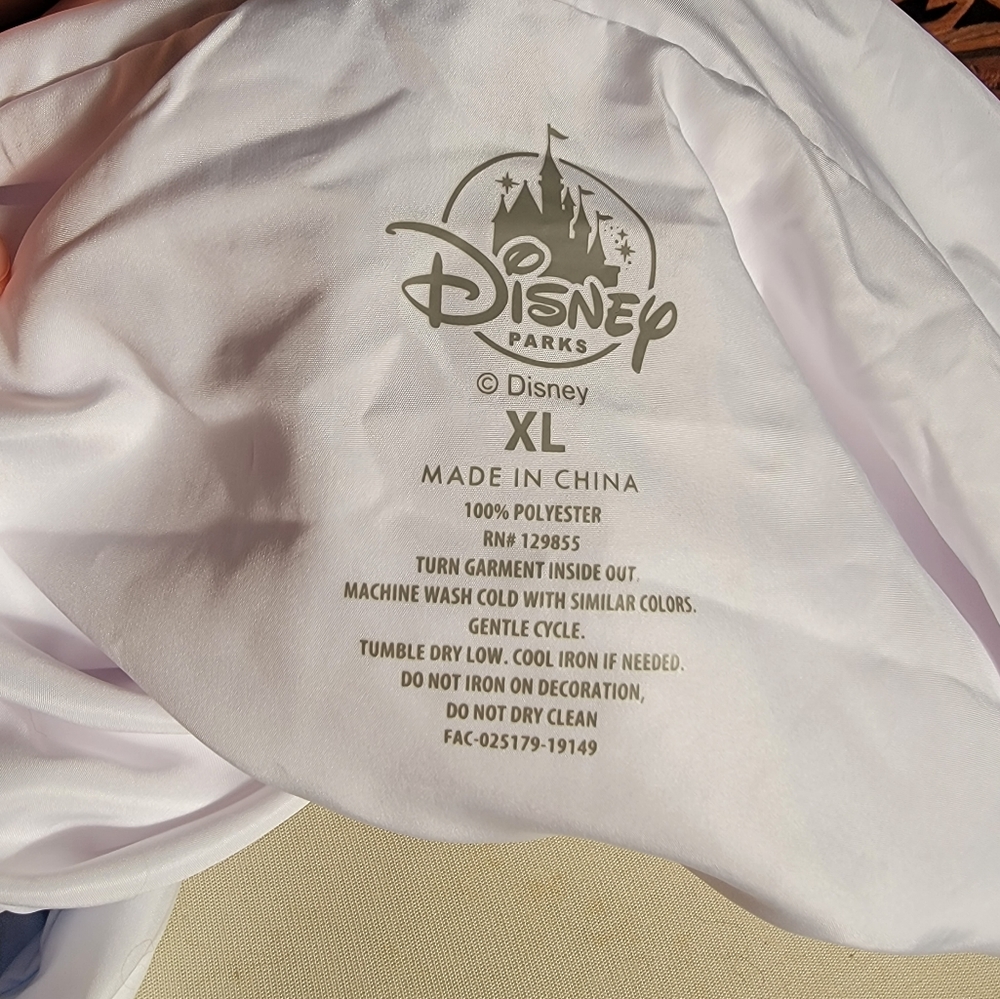 NWT Disney Fantasyland Classic Hooded Windbreaker with Rainbow Stripe, Size XL - Picture 8 of 8